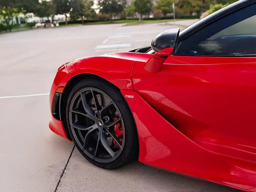 McLaren 720S wrapped in SuperGloss Corsa Red car wrap film