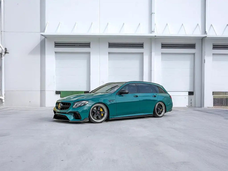 Mercedes-AMG E63 S Wagon wrapped in Super Gloss Era Green restyling film