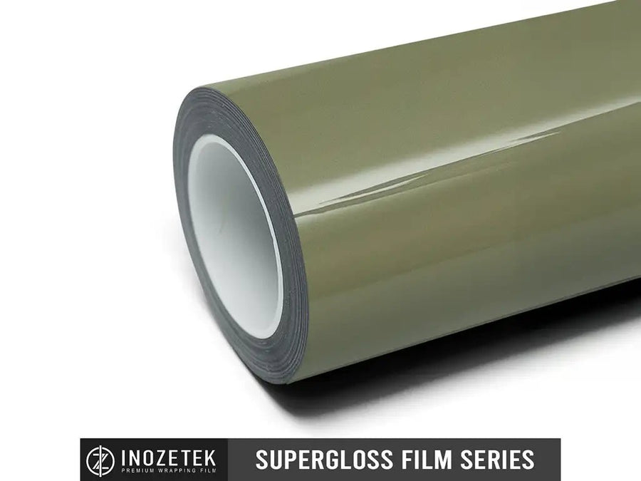 Inozetek Super Gloss Khaki Green vinyl wrap vinyl wrap roll