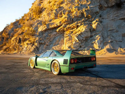 Ferrari F40 wrapped in Inozetek SuperGloss Liquid Metallic Aventurine automotive vinyl film