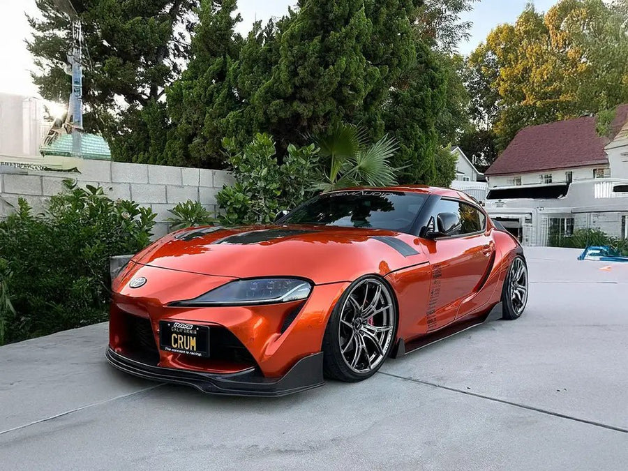 DIY Toyota Supra wrapped in SuperGloss Liquid Metallic Molten Copper restyling film