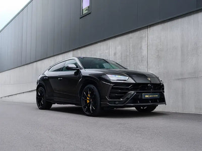 Lamborghini Urus wrapped in SuperGloss Metallic Black car wrap film