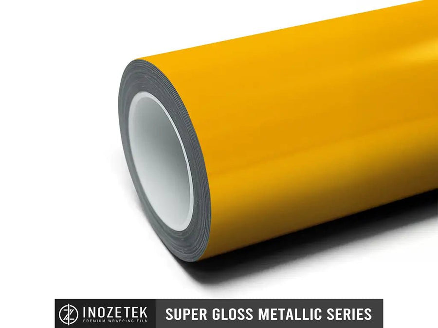 Inozetek SuperGloss Metallic Dandelion Yellow wrap film vinyl wrap roll