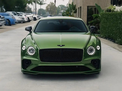 Bentley Continental GT wrapped in SuperGloss Metallic Mamba Green wrap film
