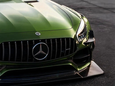 Mercedes-AMG GT wrapped in Super Gloss Metallic Mamba Green wrap film