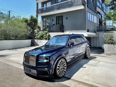 DIY Rolls-Royce Cullinan wrapped in SuperGloss Metallic Midnight Blue wrap film