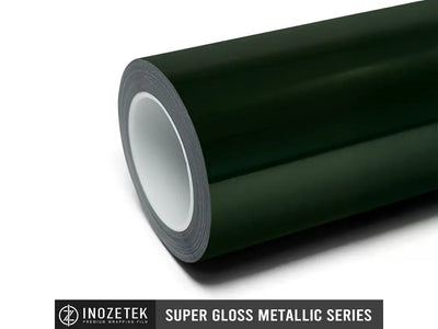 vinyl wrap roll of Inozetek Super Gloss Metallic Midnight Green wrap film
