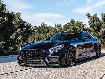 Mercedes-AMG GT wrapped in Inozetek SuperGloss Metallic Midnight Purple vinyl wrap
