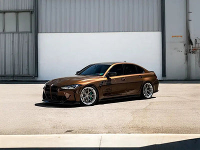 BMW M3 wrapped in Inozetek Super Gloss Metallic Mocha automotive vinyl film