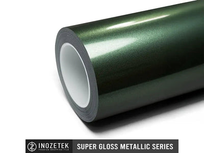DIY Inozetek SuperGloss Metallic Racing Green restyling film vinyl wrap roll