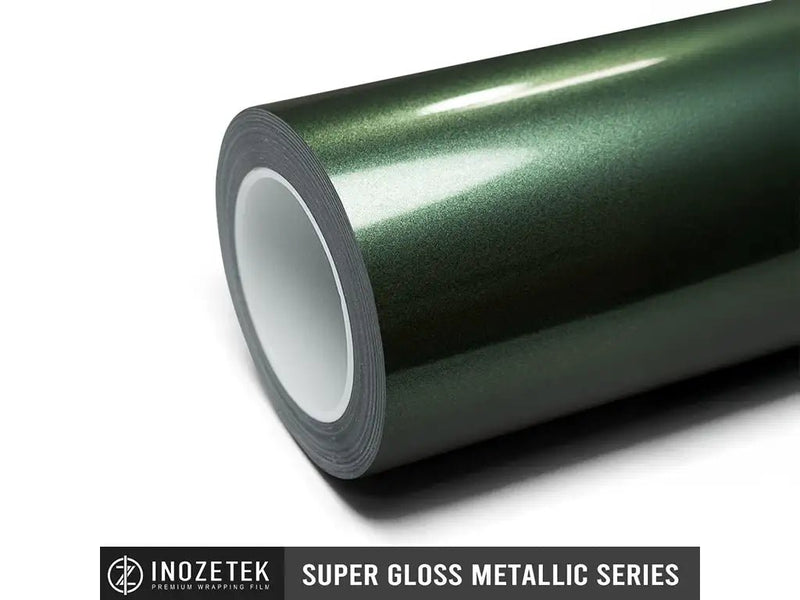 DIY Inozetek SuperGloss Metallic Racing Green restyling film vinyl wrap roll