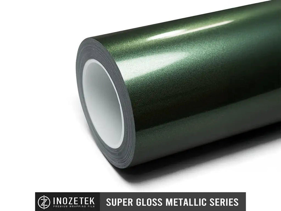 DIY Inozetek SuperGloss Metallic Racing Green restyling film vinyl wrap roll