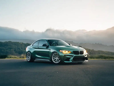 BMW M2 wrapped in Inozetek Super Gloss Metallic Racing Green wrap film