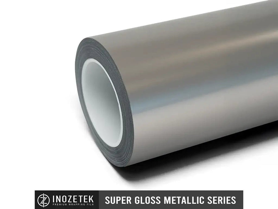Inozetek Super Gloss Metallic Silver car wrap film vinyl wrap roll