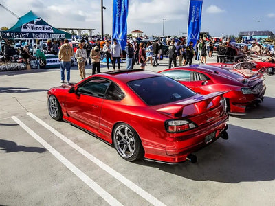 Nissan Silvia S15 wrapped in SuperGloss Metallic Vampire Red wrap film