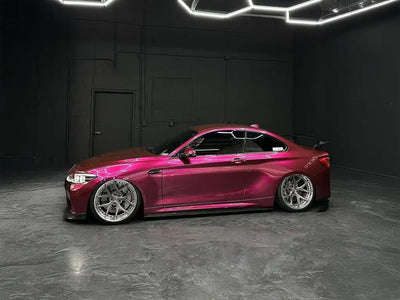 BMW M4 wrapped in Inozetek Metallic Limited Special Edition Wildberry Juice restyling film