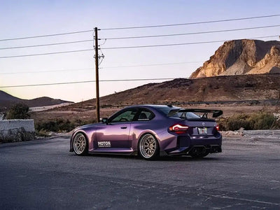 BMW M2 wrapped in Inozetek None Limited Special Edition Playboy Amethyst Ash restyling film