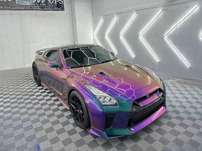 Nissan GT-R wrapped in None Limited Special Edition Anti Social Social Club Spectrum automotive vinyl film
