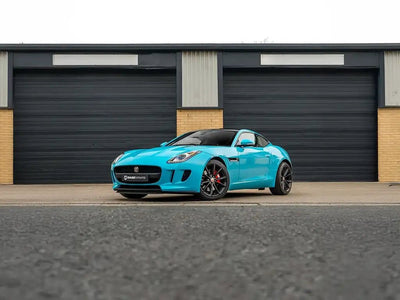 Jaguar F-Type wrapped in Inozetek Super Gloss Miami Blue vinyl wrap