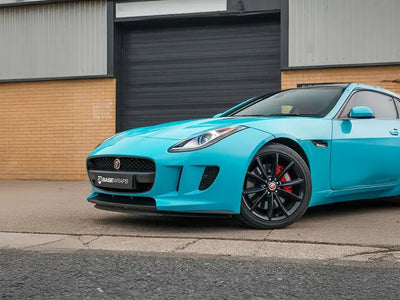 DIY Jaguar F-Type wrapped in Super Gloss Miami Blue restyling film