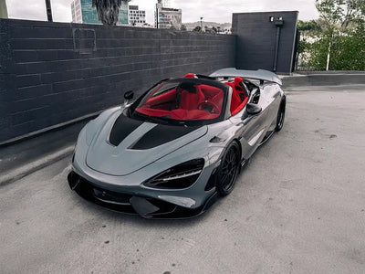 McLaren 720S Spider wrapped in SuperGloss Nardo Grey restyling film