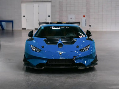 Lamborghini Huracán wrapped in SuperGloss Alex Choi Narwhal Blue restyling film