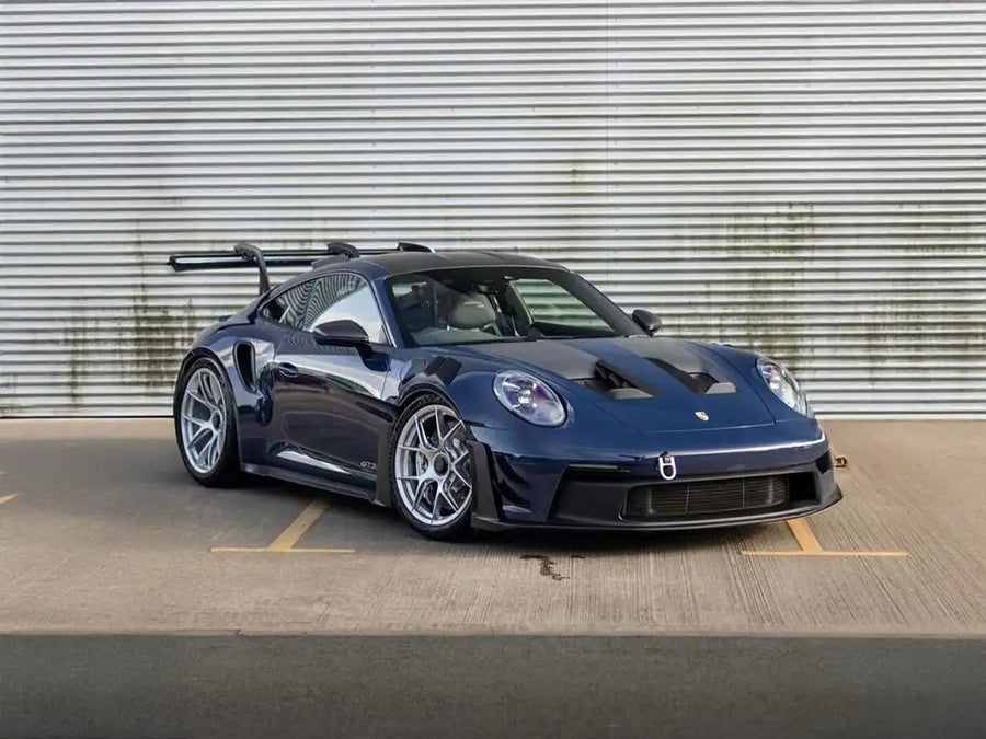 Porsche 911 GT3 wrapped in Inozetek SuperGloss Navy Blue restyling film