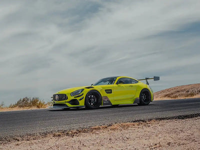Mercedes-AMG GT wrapped in SuperGloss Racing Yellow automotive vinyl film