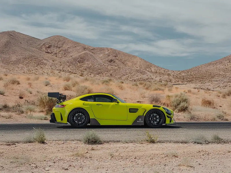DIY Mercedes-AMG GT wrapped in Super Gloss Racing Yellow car wrap film