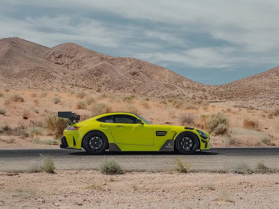 DIY Mercedes-AMG GT wrapped in Super Gloss Racing Yellow car wrap film