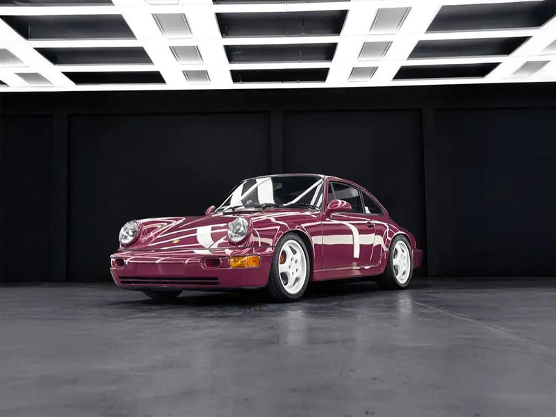 Porsche 911 wrapped in Super Gloss Ruby Star vinyl wrap