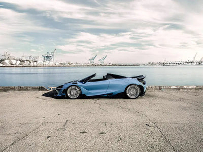 DIY BMW i8 Roadster wrapped in SuperGloss Soft Blue wrap film