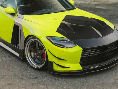 DIY Nissan Z wrapped in None Limited Special Edition Student Driver Racing Green restyling film