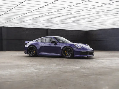 DIY Porsche 911 wrapped in Super Gloss Violet car wrap film
