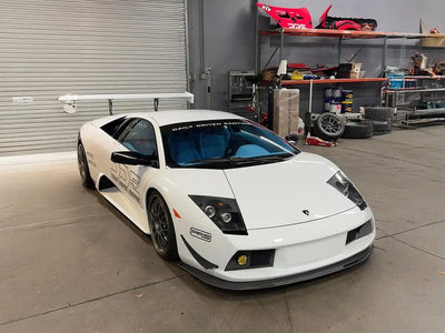 Lamborghini Murciélago wrapped in Super Gloss White Out car wrap film