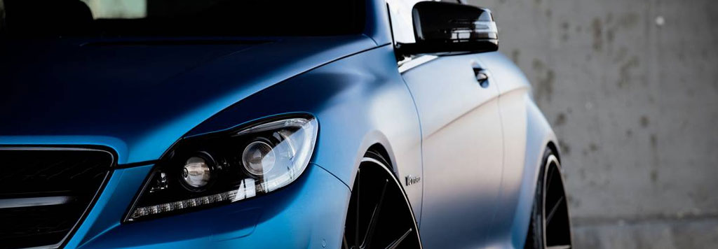 Matte vinyl hood wrap finish