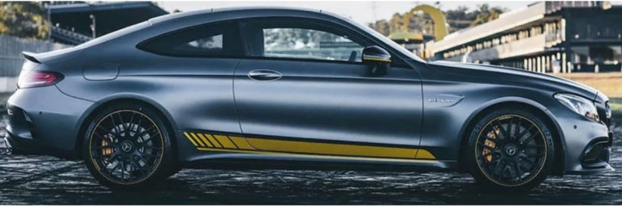 Vinyl side stripes for cars and trucks