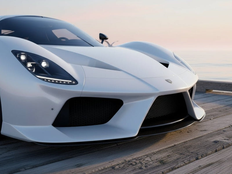 Lamborghini wrapped in Hexis SuperGloss HXONE™ Supreme White vinyl wrap HXONE100