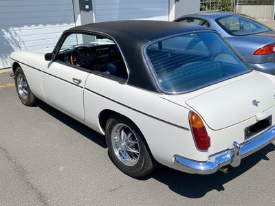 MG MGB GT wrapped in Hexis None HX30000 Black Fine Grain Leather automotive vinyl film HX30PG889B