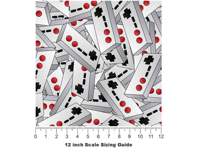 A-B Start Gaming Vinyl Film Pattern Size 12 inch Scale~Rwraps A-B Start Gaming Sizing Chart~2