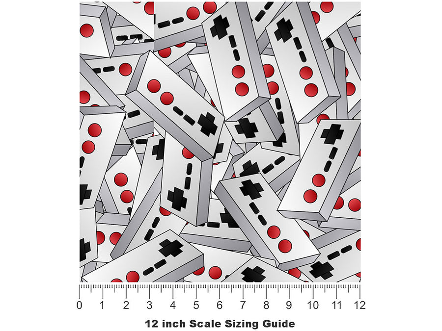 A-B Start Gaming Vinyl Film Pattern Size 12 inch Scale~Rwraps A-B Start Gaming Sizing Chart~2