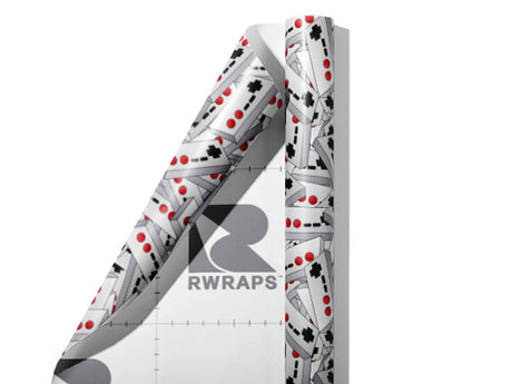 A-B Start Gaming Wrap Film Sheets~Rwraps Series 914 A-B Start Gaming Scrolled Sheet~3