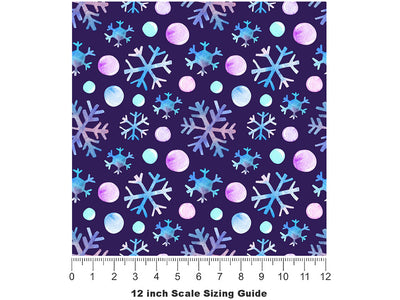 A Chance Snow Vinyl Film Pattern Size 12 inch Scale~Rwraps A Chance Snow Sizing Chart~2