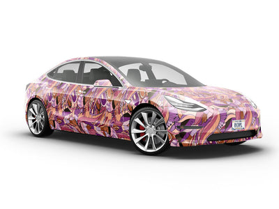 Abandoned Love Floral Vehicle Vinyl Wrap