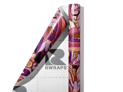 Abandoned Love Floral Wrap Film Sheets~Rwraps Series 914 Abandoned Love Floral Scrolled Sheet~3