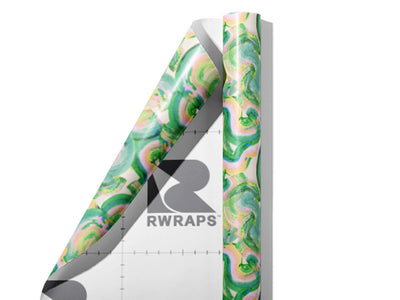 Absinthe  Abstract Wrap Film Sheets~Rwraps Series 914 Absinthe  Abstract Scrolled Sheet~3