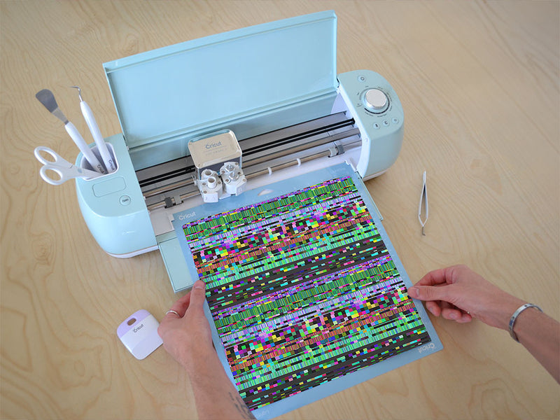 Absolutely Unfixable  Technology Vinyl Film Pattern Size 12 inch Scale~Rwraps Absolutely Unfixable  Technology Sizing Chart~3