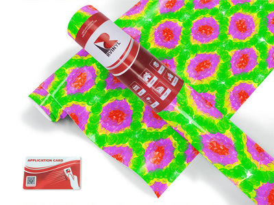 abstract floral tie dye Craft Vinyl Roll