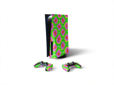 abstract floral tie dye Sony PS5 DIY Skin
