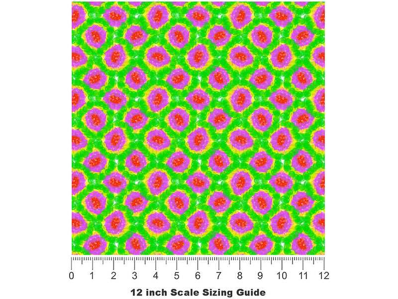 Abstract Floral Tie Dye Vinyl Film Pattern Size 12 inch Scale~Rwraps Abstract Floral Tie Dye Sizing Chart~2